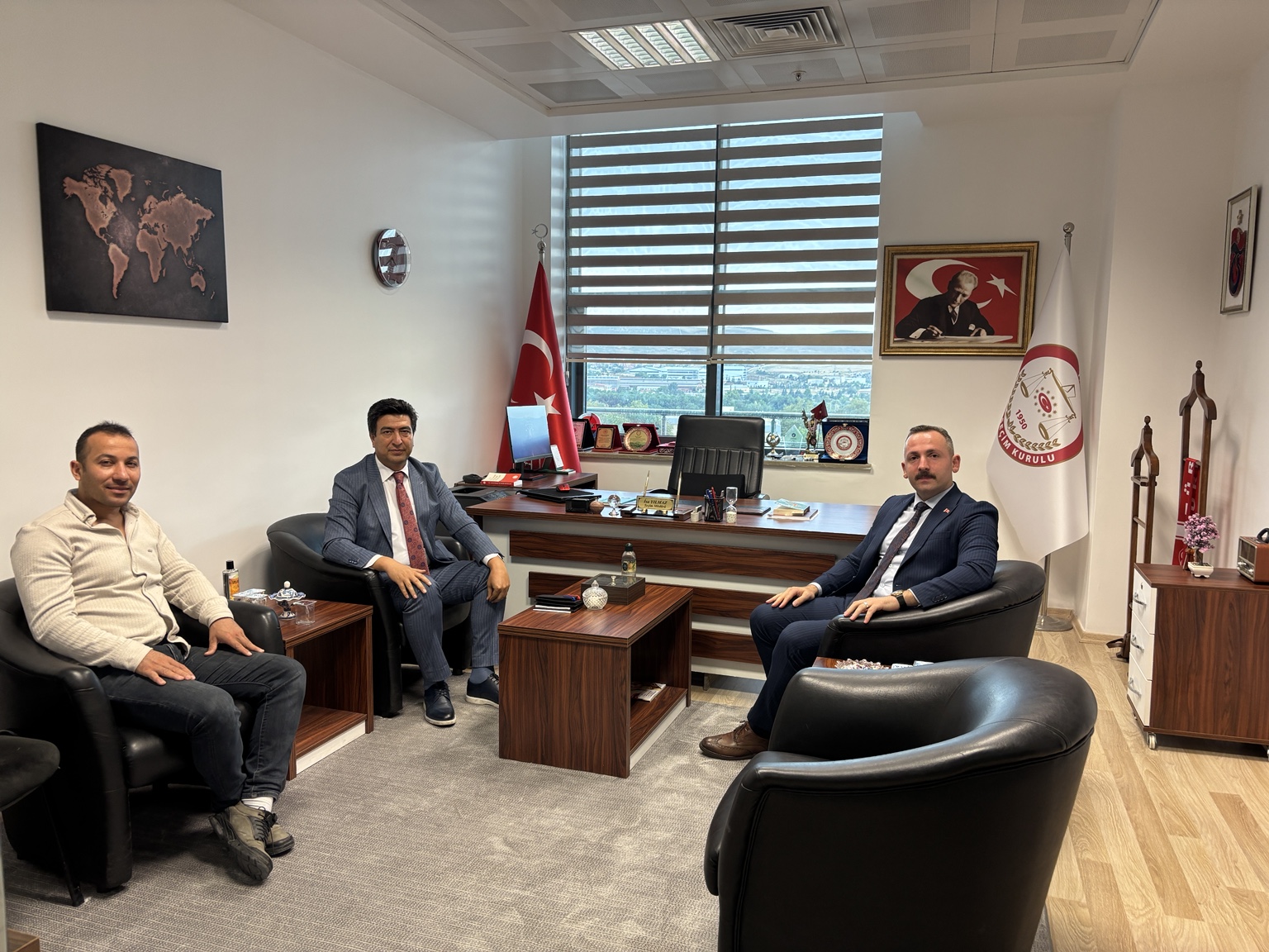 Kırıkkale SGK İl Müdürü Mehmet Arslan ve SGK Denetmeni Ahmet Deniz Önder’in İsa Yılmaz’a iadeiziyareti
